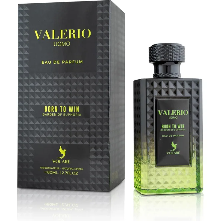 Volare Valerio UOMO Born To Win Garden of Euphoria, Eau de Parfum 100 ml für Herren – Aromatisch Holzig mit Bergamotte, Kaffee & Vetiver