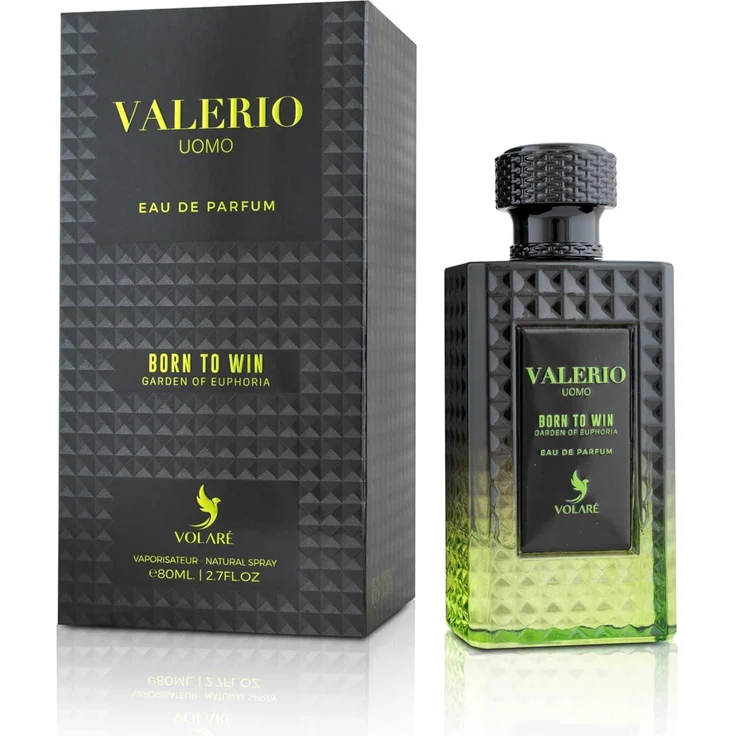 Volare Valerio UOMO Born To Win Garden of Euphoria, Eau de Parfum 100 ml für Herren – Aromatisch Holzig mit Bergamotte, Kaffee & Vetiver