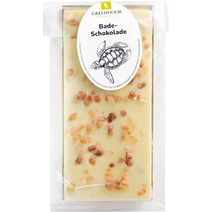 GREENDOOR Badeschokolade Himala-Ja 100g mit BIO Kakao-Butter, feines Cremebad Naturkosmetik, natürliche Haut-Pflege für trockene Haut, Badezusatz Natur Badeerlebnis Ölbad, Geschenke