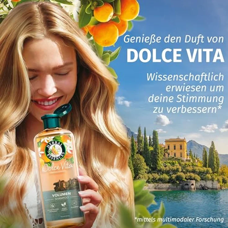 Herbal Essences Volumen Shampoo mit Orangenduft, 350ml, stärkt feines Haar, vegan, ohne Silikone, 97% natürliche Inhaltsstoffe – Bild 4
