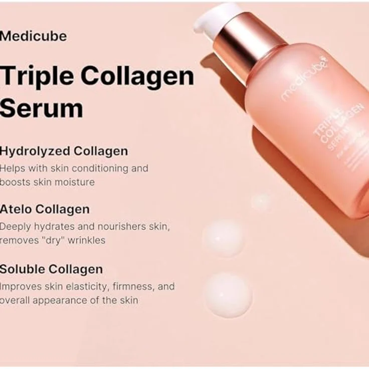 Medicube Gesichtsserum Tripple Collagen, 55 ml - intensiv feuchtigkeitsspendend, anti-aging Wirkung – Bild 4
