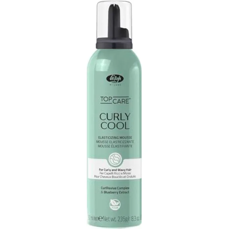 Lisap Top Care Curly Cool, Elastizitäts-Mousse für lockiges Haar, 250ml