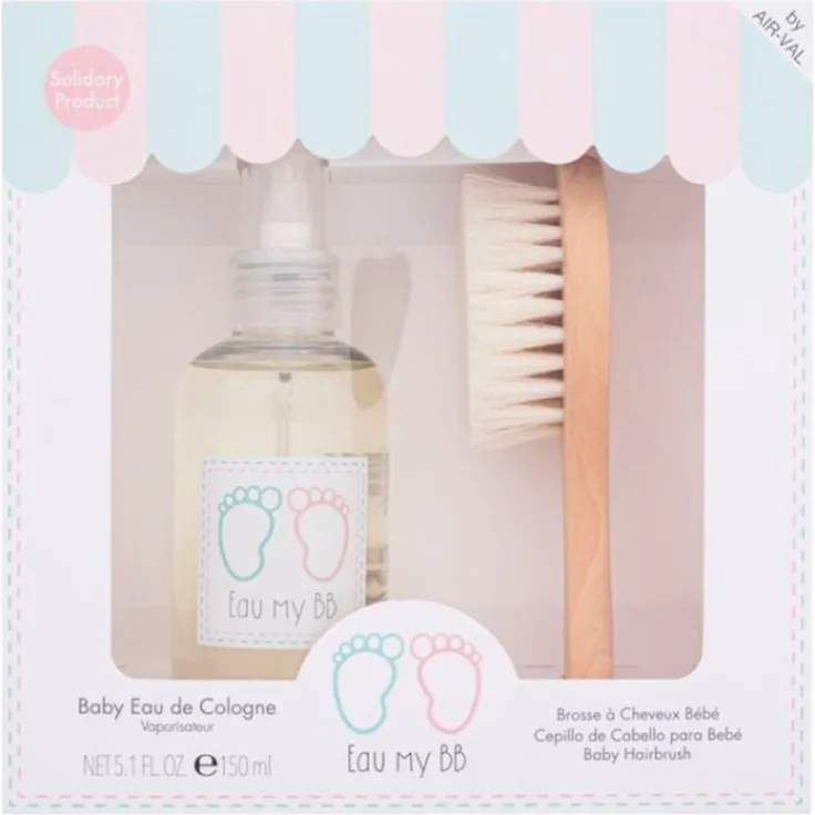 PADU Eau My BB Geschenkset, Eau de Cologne 150ml mit weicher Haarbürste
