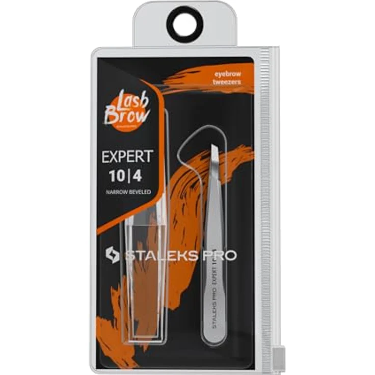 STALEKS PRO Augenbrauentweezer Expert 10 Type 4, Edelstahl, Silber, präzise Pinzette mit sicherem Halt, 4 mm Arbeitsbreite – Bild 2