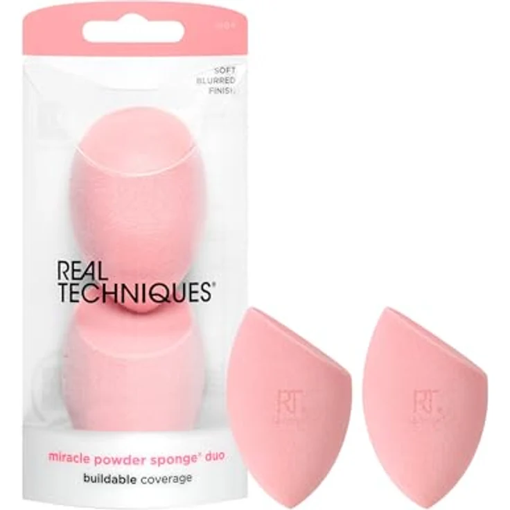 Real Techniques MIRACLE POWDER Puderschwamm, Dekorative Kosmetik Make-up Accessoires – Bild 2