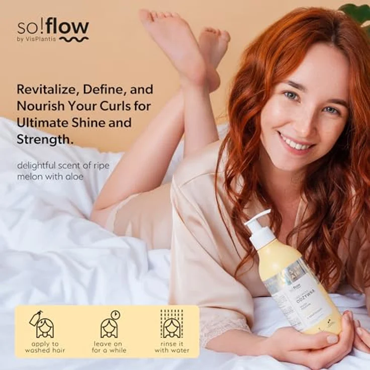 SO!FLOW Curly Hair Nourishing Conditioner, 400 ml, mit nährendem Leinöl für lockiges Haar – Bild 2
