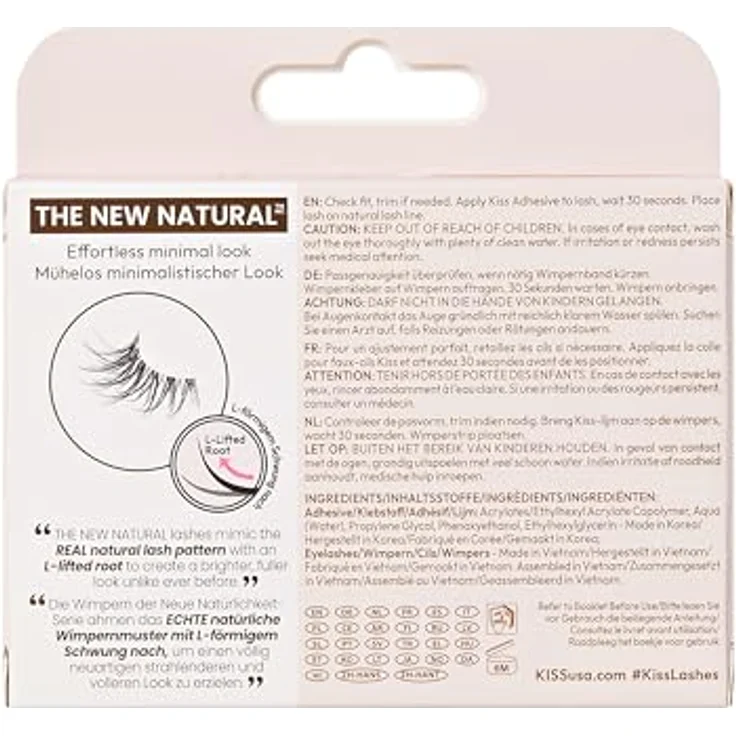 KISS The New Natural Effortless Minimal Look Künstliche Wimpern Glowy Skin 2 St. – Bild 4