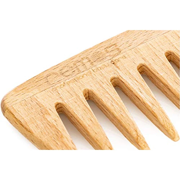 remos professional body care REMOS Haarkamm aus heimischem Buchenholz, 18 cm, grobe Zahnung, hergestellt in Italien – Bild 3