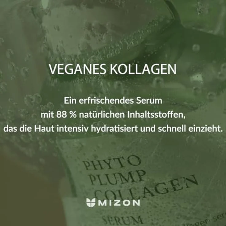 MIZON PHYTO PLUMP COLLAGEN SERUM (30ML), Gesichtsserum mit pflanzlichem Kollagen, Anti-Aging und feuchtigkeitsspendend, vegane Formel – Bild 2