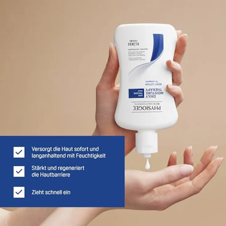 PHYSIOGEL Daily Moisture Therapy Body Lotion 200 ml – feuchtigkeitsspendende Körperlotion für sehr trockene Haut – Körpercreme für schnelle Feuchtigkeitsversorgung – Bild 3