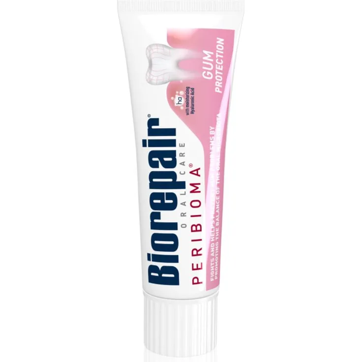 Biorepair Gum Protection Toothpaste, beruhigende Zahnpasta für empfindliche Zähne, unterstützt Regeneration von gereiztem Zahnfleisch, 75 ml