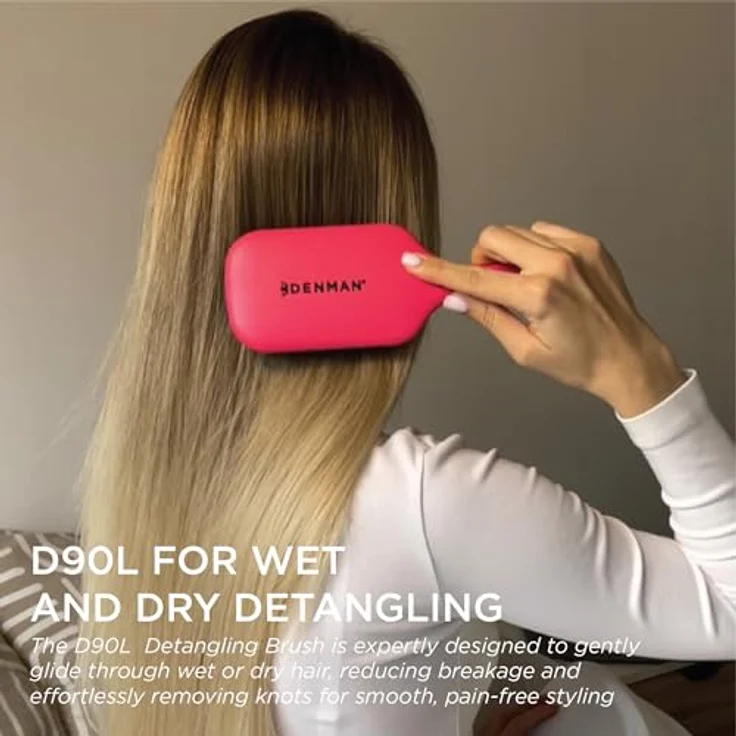 Denman Detangling Tangle Tamer Ultra Roze Bürste – Bild 4