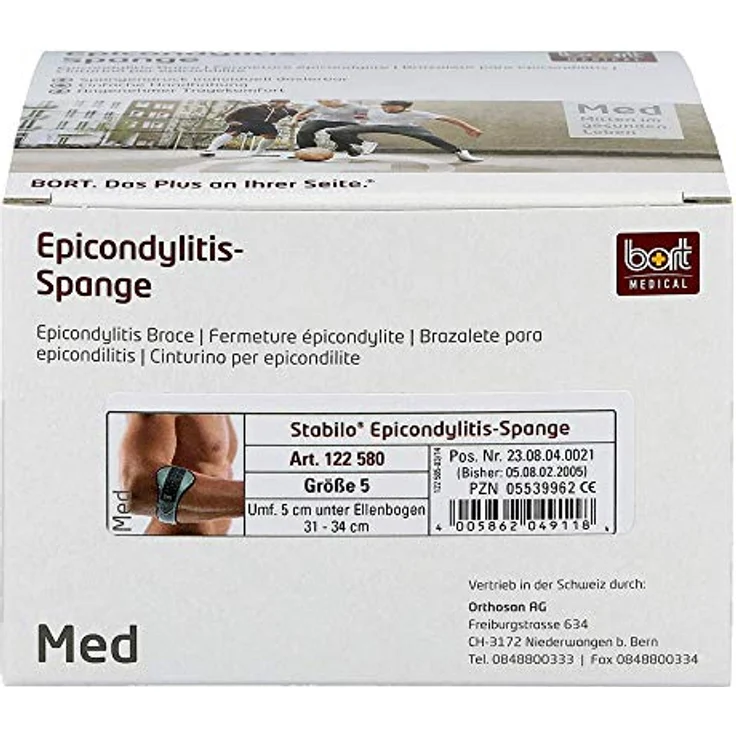 Bort Stabilo Epicondylitis Spange Gr.5 grau 1 Stück – Bild 5