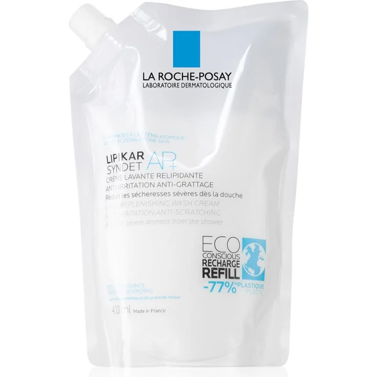 La Roche-Posay Lipikar Syndet AP+ kremiges Reinigungsgel, Intensiv feuchtigkeitsspendend, 400 ml