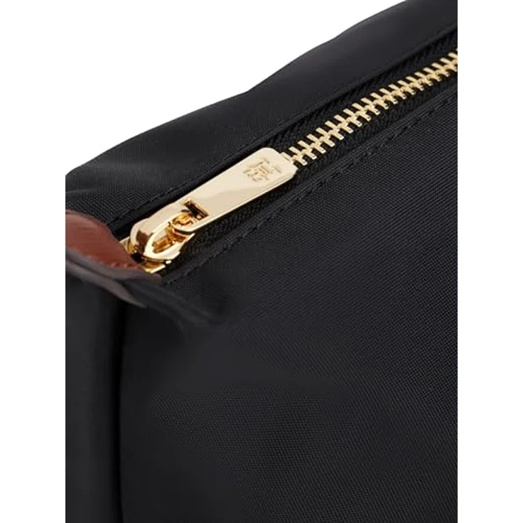 Tommy Hilfiger TH ICON WASHBAG NYLON, Unisex Kosmetiktasche mit TH-Schmuckelement, schwarz, 20x14,5x13,5 cm – Bild 3