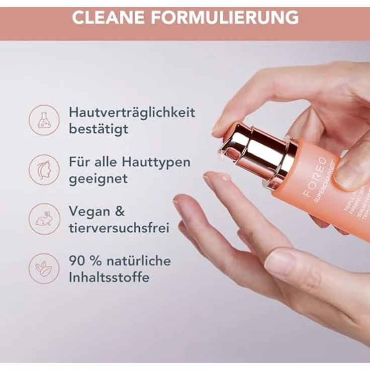 Foreo Supercharged Triple-Action Firming Serum Conductive Gel, Anti-Aging Gesichtsserum mit Hyaluronsäure und Squalan, 30 ml – Bild 6