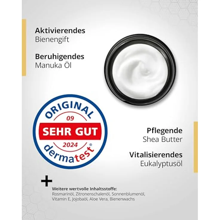 maorika Bienengiftsalbe mit Manukaöl, hochdosierte Bienengiftcreme mit Kühlung, Shea Butter, Eukalyptus & Aloe Vera, 3x 100ml Sparpaket – Bild 5