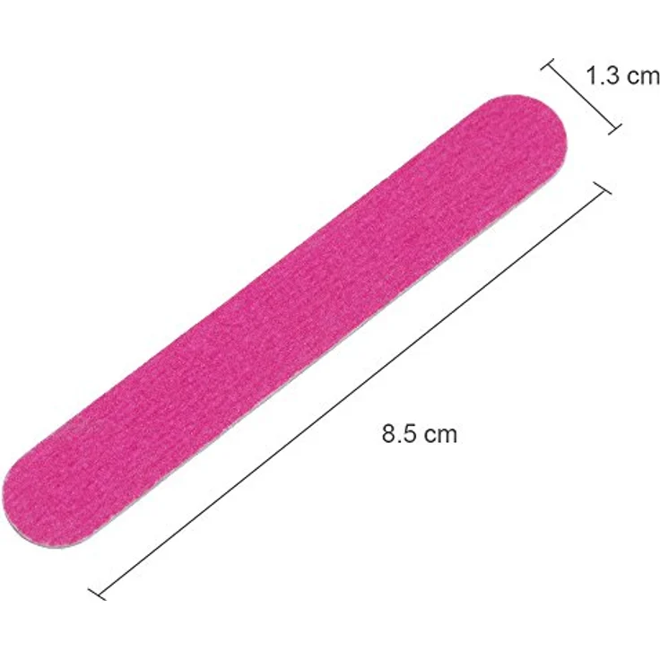 Faburo 100PCS Doppelseitige Einweg Nagelfeile 180/240, Holzfeilen mit feiner Körnung in Blau und Rosa – Bild 2