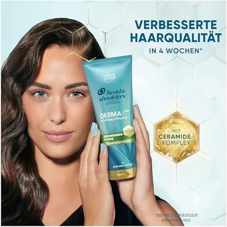 Head & Shoulders DermaXPro Beruhigende Pflege Leichte Spülung 220ml mit Aloe Vera, Feuchtigkeitsspendend & Juckreizlindernd – Bild 2
