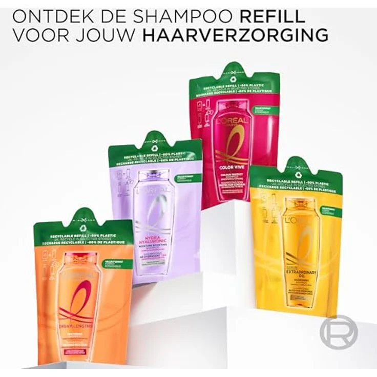 L’Oréal Paris Elvital Hydra Hyaluronic 72H Feuchtigkeits-Auffüllendes Shampoo, 250 ml für trockenes Haar – Bild 3