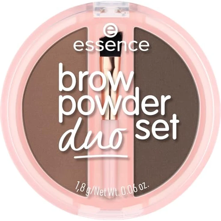 essence cosmetics brow powder duo set, Augenbrauen Puder Nr. 02 Braun, definierend, natürlich, vegan, ohne Mikroplastikpartikel, Nanopartikel frei, ohne Parfüm 1er Pack (1.8g) – Bild 2