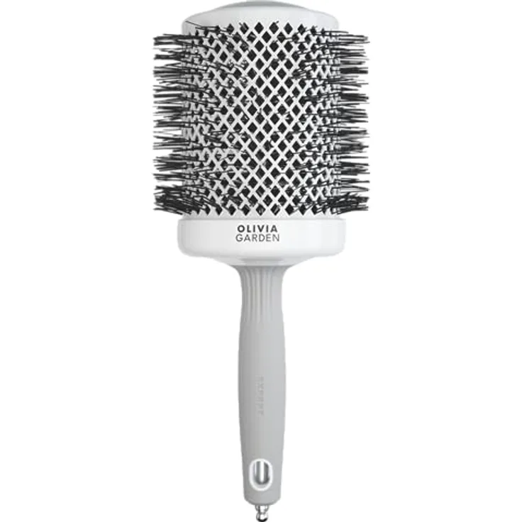 Olivia Garden - Expert Blowout Shine Haarbürste, Weiß und Grau, 80