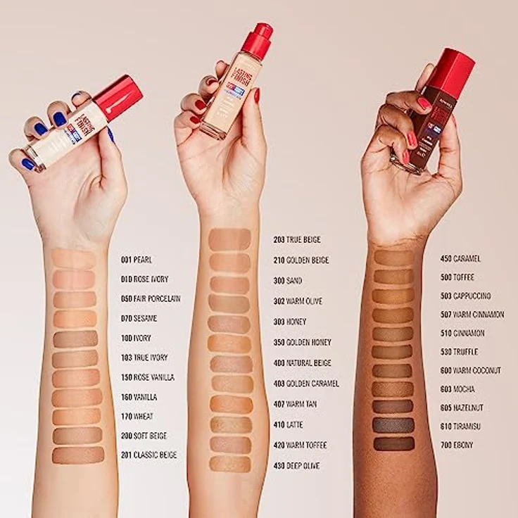 Rimmel London Lasting Finish 35h, stark feuchtigkeitsspendender und langanhaltender Make-up mit SPF20, Farbe 050 Fair Porcelain, 30 ml – Bild 7