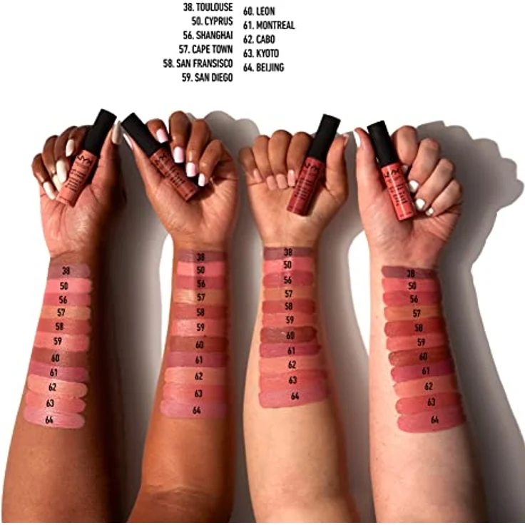 NYX Professional Makeup Wedding Soft Matte Lip Cream Lippenstift, feuchtigkeitsspendend, langanhaltend, Farbe Toulouse, 8 ml – Bild 4