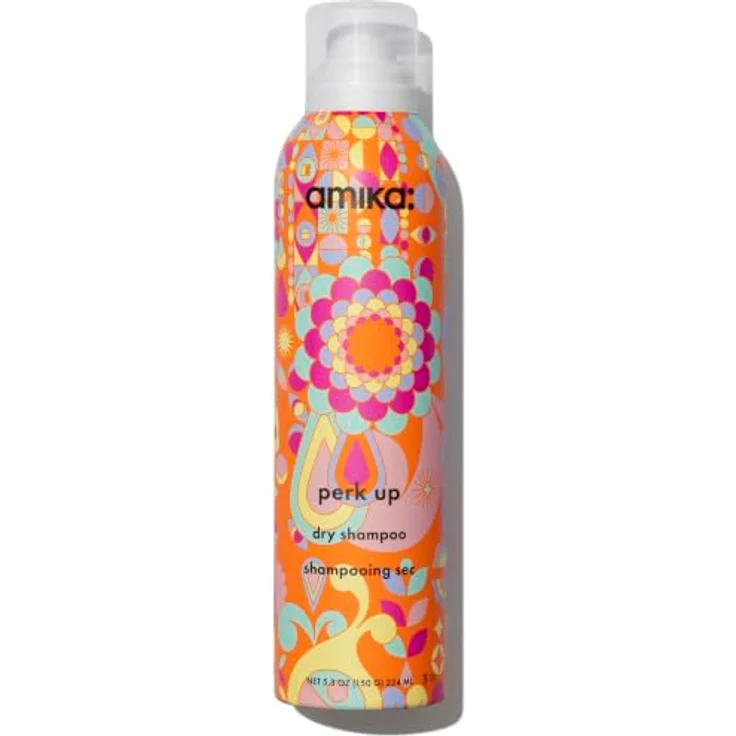 amika Perk Up Talc-Free Dry Shampoo 233ml, Volumenspendendes Trockenshampoo mit Reismehl + Sanddorn, talgregulierend & reinigend, für alle Haartypen – Bild 1