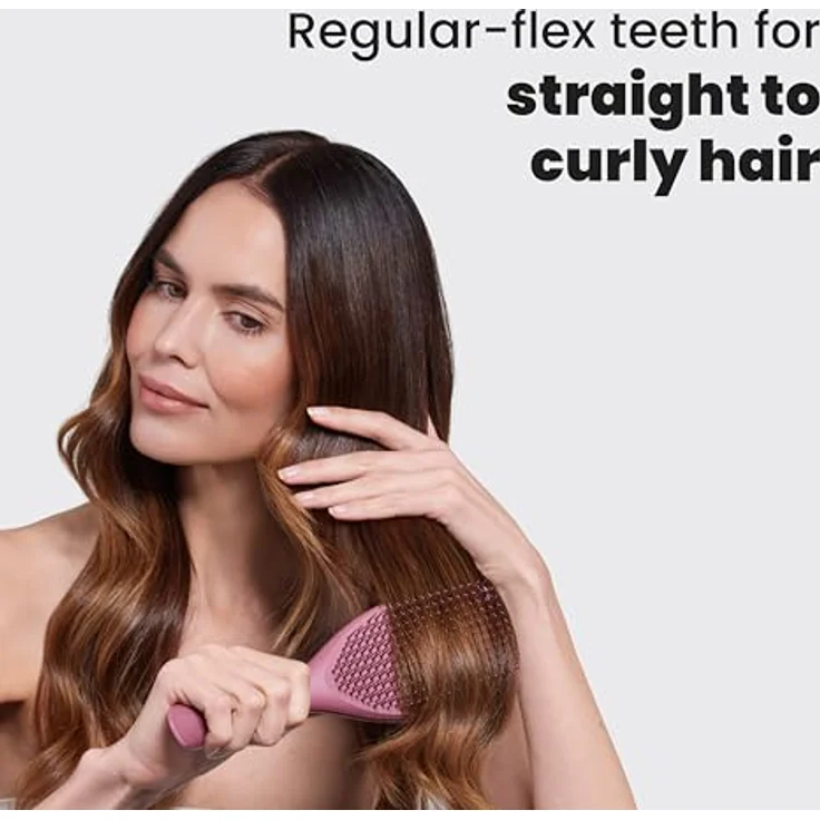 Tangle Teezer Große Ultimate Detangler Haarbürste, für nasses & trockenes Haar, zweistufige Borsten für dickes, lockiges & langes Haar, rosa Samt – Bild 4