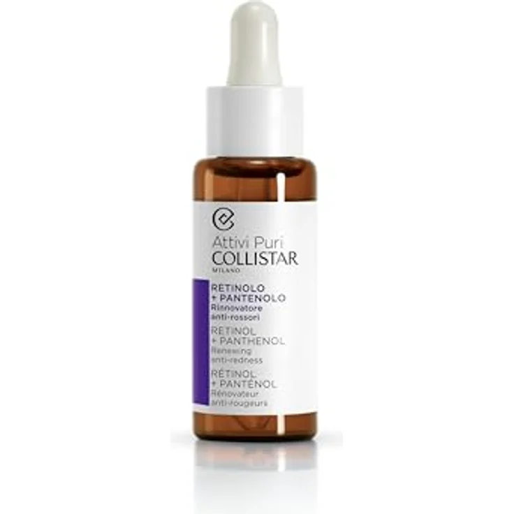 Collistar Attivi Puri Gocce Viso Retinolo+Pantenolo, Erneuerer gegen Rötungen, 30 ml, Reduziert feine Linien und Falten, Vereinheitlicht den Teint – Bild 2