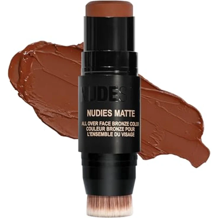 Nudestix Nudies Bronze Matte Bronzing Stick Deep Maple Eh – Vegan Cream Bronzer Stick, Soft Matte Finish, Multi-Use für Gesicht, Augen & Lippen, 7g – Bild 1