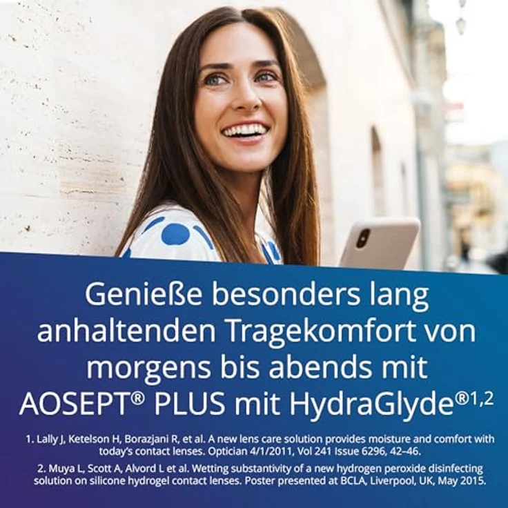 Aosept Plus mit Hydraglyde Kontaktlinsen-Pflegemittel, Vorratspackung, 2 x 360 ml - Preisvergleich – Bild 3