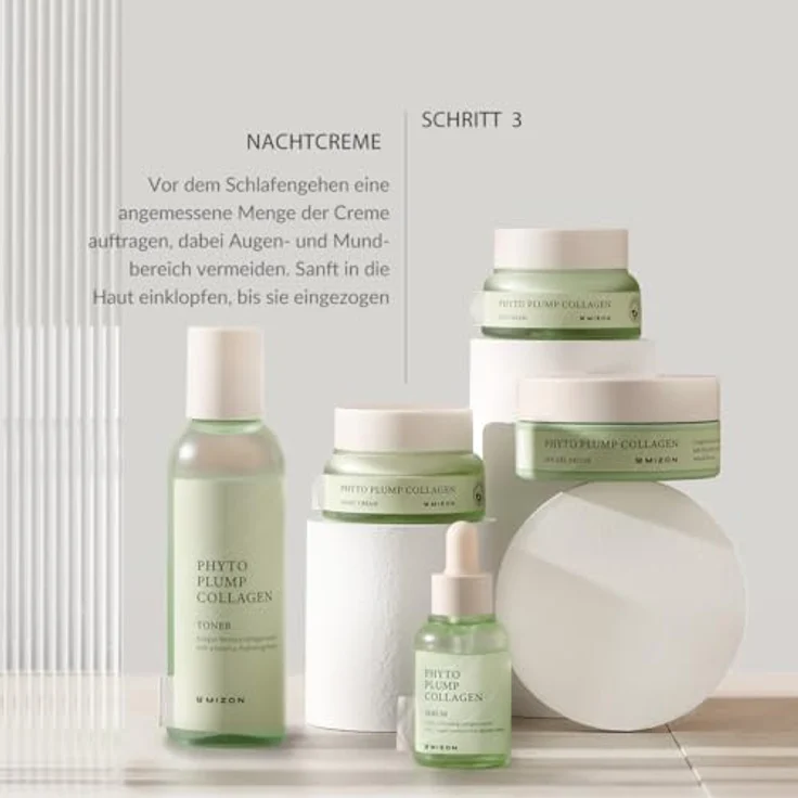 Mizon Phyto Plump Collagen Night Cream, Gesichtscreme für Damen mit pflanzlichem Kollagen, 50 ml – Bild 6