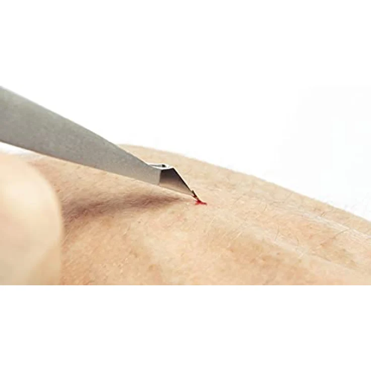 REMOS Kombipinzette Edelstahl [INOX] rostfrei, 2in1 für Splitter und Haare, 9.5 cm mit Schutzhülle – Bild 5