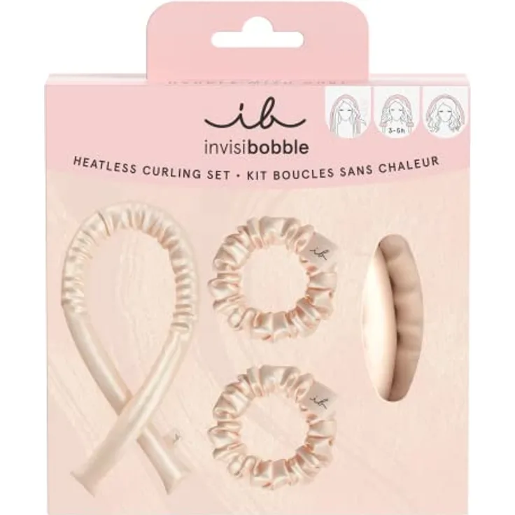 invisibobble Locken ohne Heatless Curl Set I Lockenwickler Ohne Hitze Rutschfest I Band Samt über Nacht I Hair Curler für mittleres-langes Haar