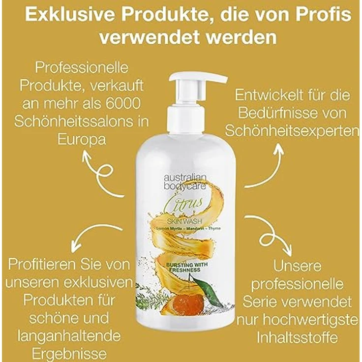 Australian Bodycare Zitrus & Teebaumöl Duschgel Professional 500 ml - Für weiche, unreine Haut, ideal vor Haarentfernung mit Wachs/Rasur – Bild 3