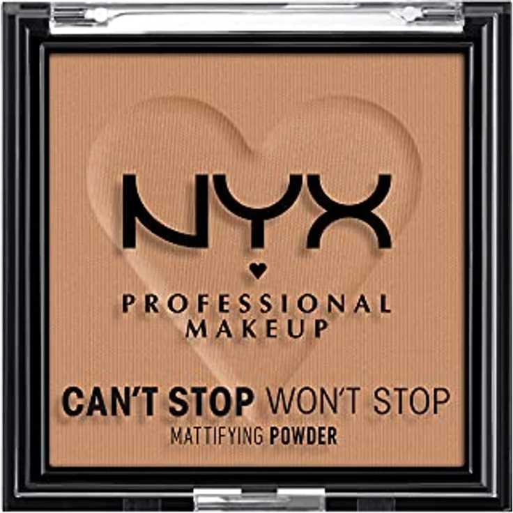 NYX Professional Makeup Can't Stop Won't Stop Mattifying Powder, mattierendes Puder in Farbton 07 Caramel, 6 g – Bild 1