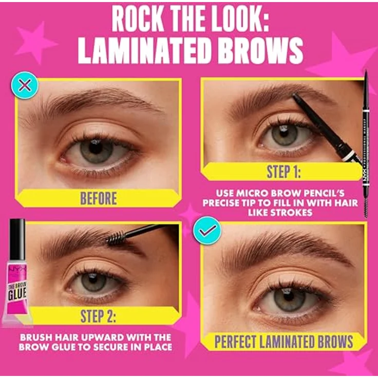NYX Professional Makeup Micro Brow Pencil Augenbrauenstift, Farbton 7.5 Grey, 0.09 g mit präziser Korrektur und integriertem Pinsel – Bild 7