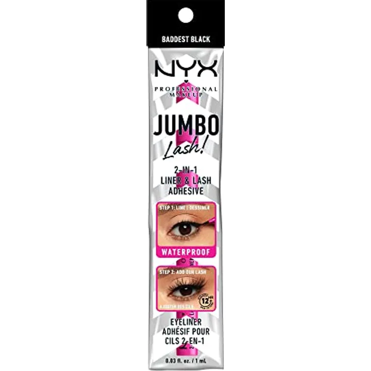 NYX Professional Makeup Jumbo Lash! Kleber für künstliche Wimpern 2 in 1 1 ml, kraftvoller Halt für Damen