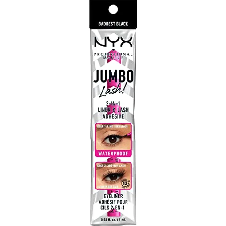NYX Professional Makeup Jumbo Lash! Kleber für künstliche Wimpern 2 in 1 1 ml, kraftvoller Halt für Damen – Bild 1