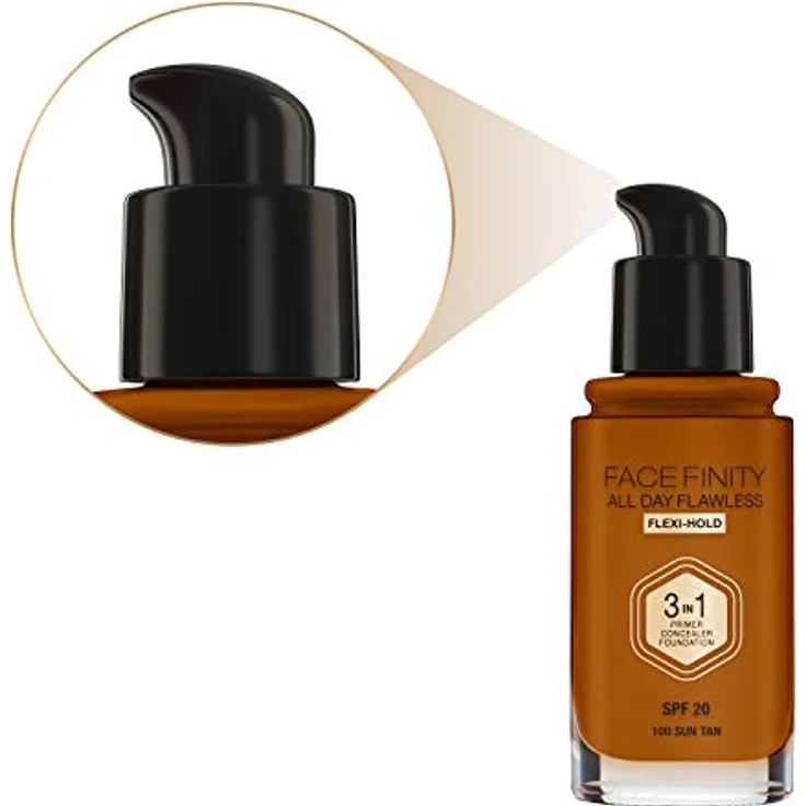 Max Factor Facefinity All Day Flawless 3 IN 1 foundation #100-suntan 30 ml – Bild 3