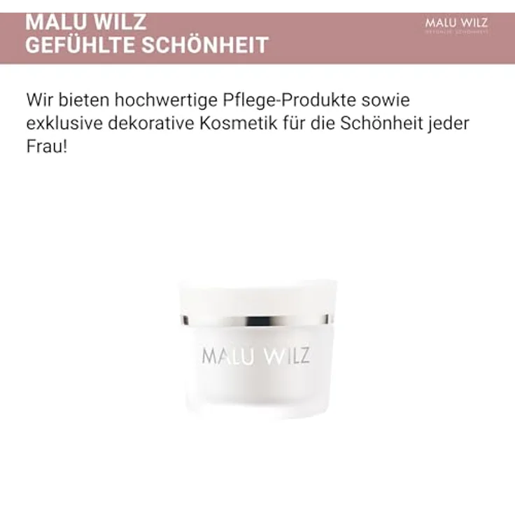 Malu Wilz Extra Rich Cream Feuchtigkeitscreme Gesicht 50ml I Anti Aging Gesichtspflege für trockene Haut I Anti Falten Creme, reich an Hyaluronsäure