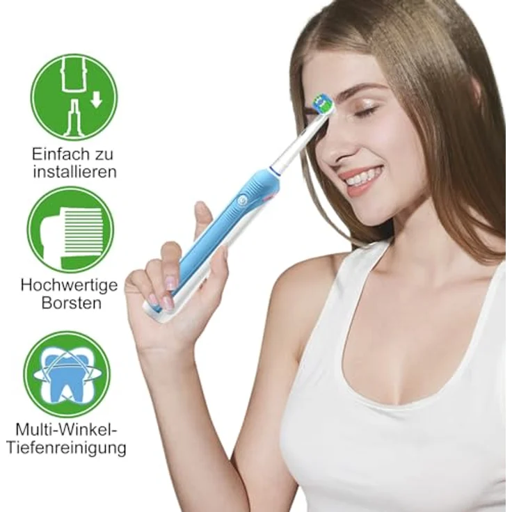 Betterchoi 20 Stück Aufsteckbürsten, Präzisionsbürstenköpfe kompatibel mit Oral B, weiß, hervorragende Plaque-Entfernung und volle Kompatibilität mit Oral-B Zahnbürsten. – Bild 3
