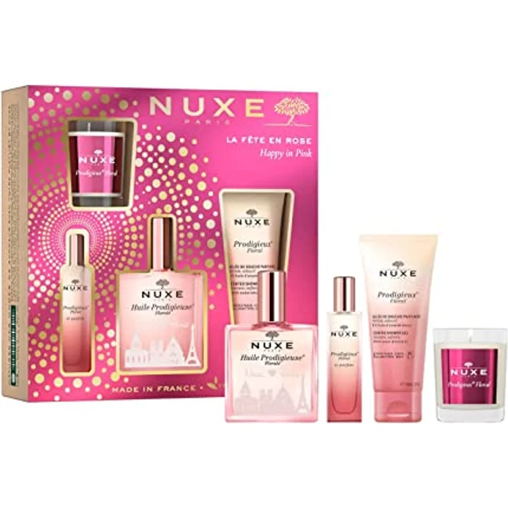 Geschenkset Multifunktions-Trockenöl 100 ml + Candle 70 g + Floral Le Parfum Spray 15 ml + Showergel 100 ml 1 Stk. – Bild 3