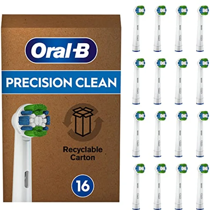 Oral-B Precision Clean Aufsteckbürsten für elektrische Zahnbürste, 16 Stück, mit CleanMaximiser-Borsten für optimale Zahnpflege, Zahnbürstenaufsatz für Oral-B Zahnbürsten, briefkastenfähige Verpackung