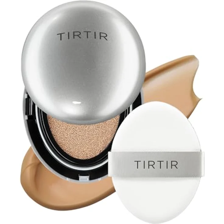 TIRTIR Mask Fit Aura Silver Cushion Foundation, Halb-glänzendes Finish, Natürliche Deckkraft, Feuchtigkeitsspendend, Leicht, 35N Walnut (0.63 Fl Oz) – Bild 1