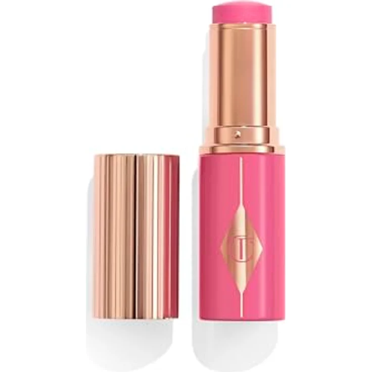 Charlotte Tilbury Unreal Blush Healthy Glow Stick, Rouge & Bronzer, 9g, Pinky Glow, buildable, skincare-infused Formel