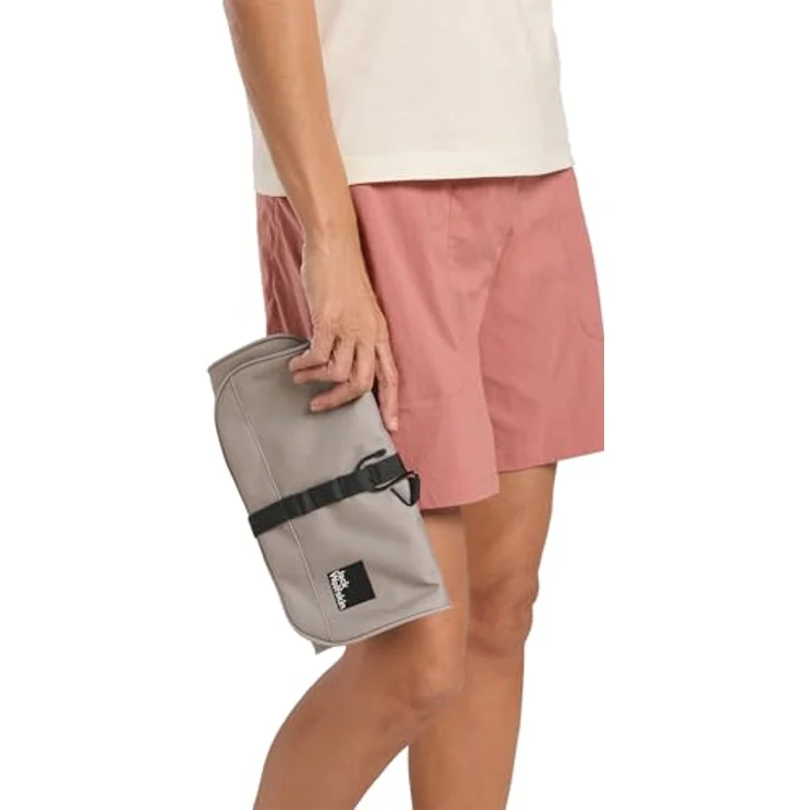 Jack Wolfskin Konya Necessaire, grau, 1 l, robustes Armatech Plus 600D-Gewebe, mit abnehmbaren Spiegel und mehreren Fächern – Bild 6