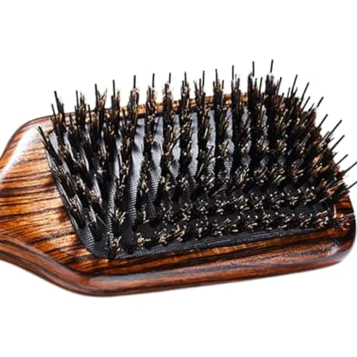 Genuine Haircare CARE BRUSH - Pflegende Haarbürste mit 100% Wildschweinborsten, antistatisch, Handmade in Germany – Bild 2
